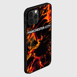 Чехол для iPhone 12 Pro Manchester City red lava, цвет: 3D-черный — фото 2