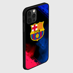 Чехол для iPhone 12 Pro Barcelona fc club gradient smoke, цвет: 3D-черный — фото 2