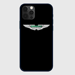 Чехол для iPhone 12 Pro Aston Martin logo, цвет: 3D-черный