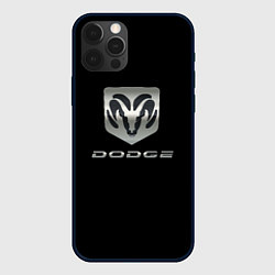 Чехол для iPhone 12 Pro Dodge logo, цвет: 3D-черный
