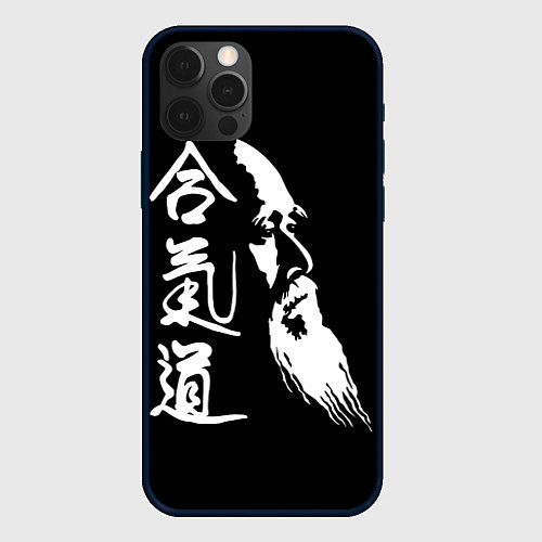 Чехол iPhone 12 Pro Морихэй Уэсиба - создатель айкидо / 3D-Черный – фото 1
