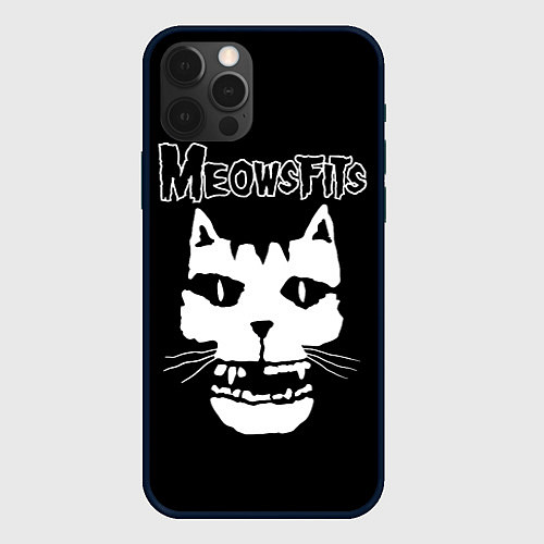 Чехол iPhone 12 Pro Misfits - Meowsfits / 3D-Черный – фото 1