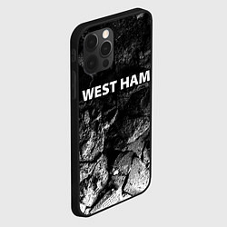 Чехол для iPhone 12 Pro West Ham black graphite, цвет: 3D-черный — фото 2