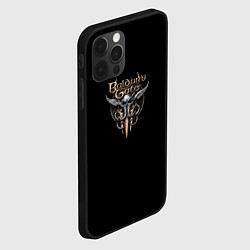 Чехол для iPhone 12 Pro Baldurs gate logo, цвет: 3D-черный — фото 2