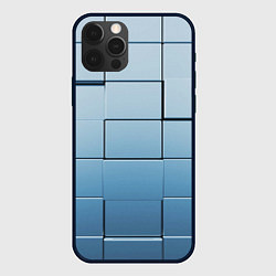 Чехол для iPhone 12 Pro Текстура кубы выпуклые, цвет: 3D-черный