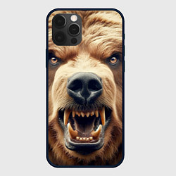 Чехол iPhone 12 Pro Морда свирепого русского медведя - нейросеть