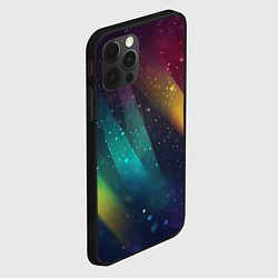 Чехол для iPhone 12 Pro Неоновые цветные полосы, цвет: 3D-черный — фото 2