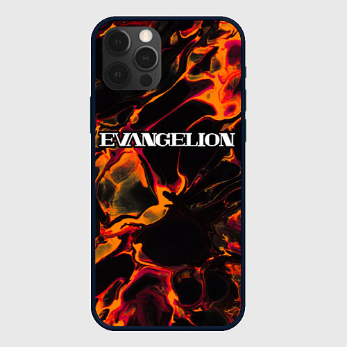 Чехол iPhone 12 Pro Evangelion red lava / 3D-Черный – фото 1