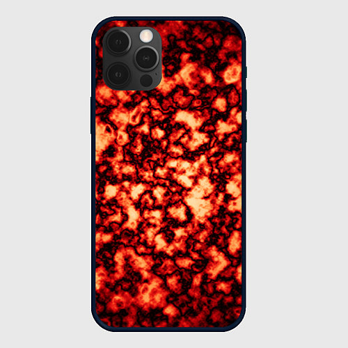 Чехол iPhone 12 Pro Узор огня / 3D-Черный – фото 1