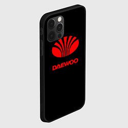 Чехол для iPhone 12 Pro Daewoo red logo, цвет: 3D-черный — фото 2