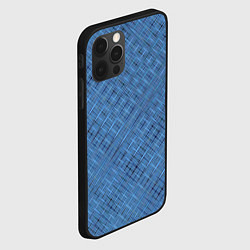 Чехол для iPhone 12 Pro Тёмно-голубой текстурированный, цвет: 3D-черный — фото 2