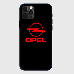 Чехол для iPhone 12 Pro Opel red logo auto, цвет: 3D-черный