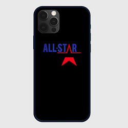 Чехол для iPhone 12 Pro All stars logo, цвет: 3D-черный