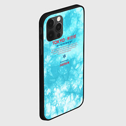 Чехол для iPhone 12 Pro Tokyo: tie-dye azure, цвет: 3D-черный — фото 2