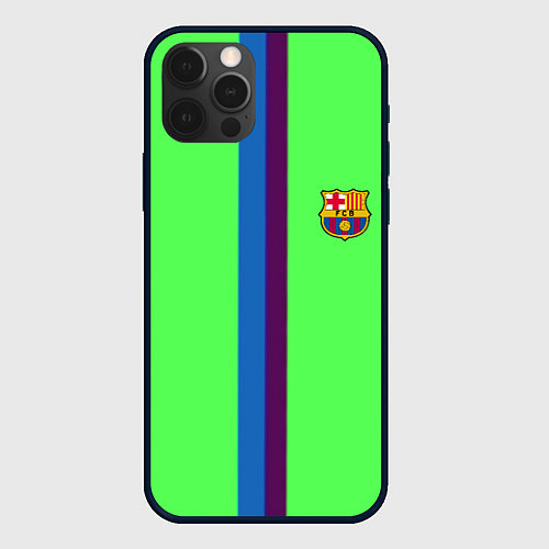 Чехол iPhone 12 Pro Barcelona fc sport line / 3D-Черный – фото 1