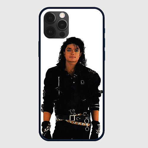 Чехол iPhone 12 Pro Michael Jackson whos bad / 3D-Черный – фото 1