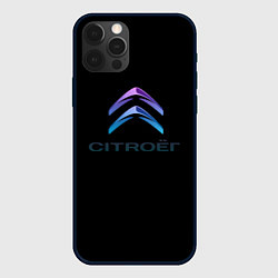 Чехол iPhone 12 Pro Citroen logo neon