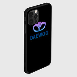 Чехол для iPhone 12 Pro Daewoo logo neon, цвет: 3D-черный — фото 2