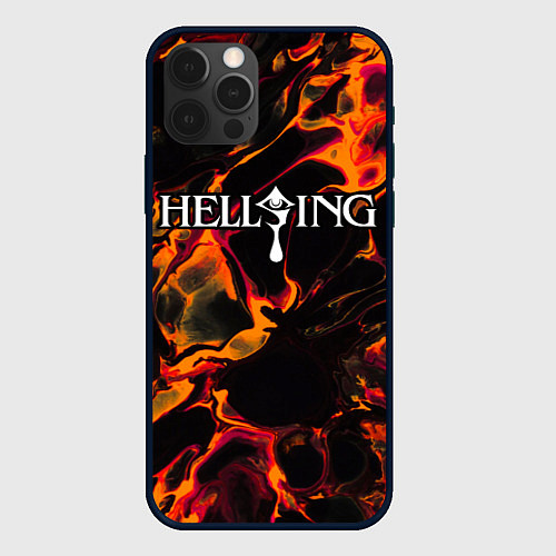 Чехол iPhone 12 Pro Hellsing red lava / 3D-Черный – фото 1