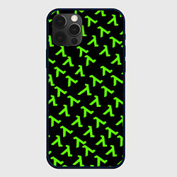 Чехол iPhone 12 Pro Half life green logo