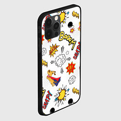 Чехол для iPhone 12 Pro Комикс изображение с собакой pop art, цвет: 3D-черный — фото 2