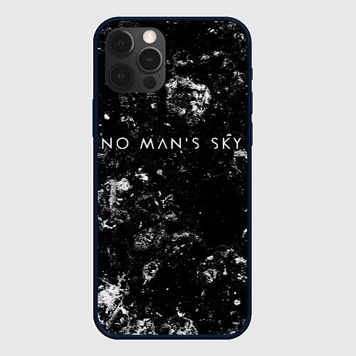 Чехол iPhone 12 Pro No Mans Sky black space asteroids / 3D-Черный – фото 1