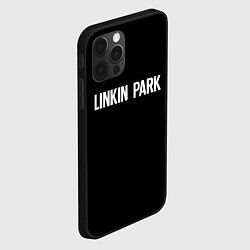 Чехол для iPhone 12 Pro Linkin park rock white, цвет: 3D-черный — фото 2