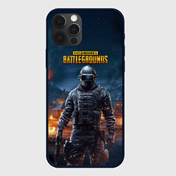 Чехол iPhone 12 Pro PUBG персонаж в ночном городе