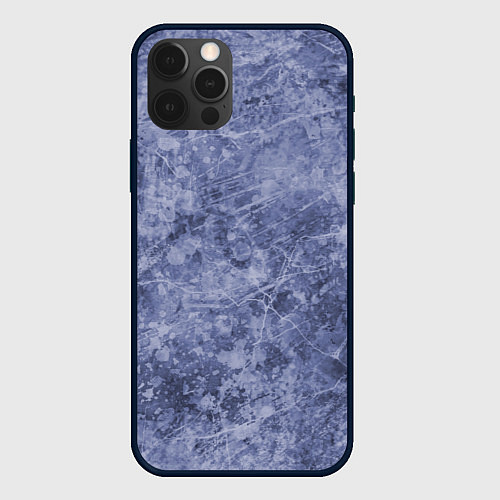 Чехол iPhone 12 Pro Абстракция - синий лёд / 3D-Черный – фото 1