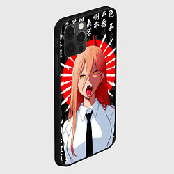 Чехол для iPhone 12 Pro Демон крови Пауэр - аниме человек бензопила, цвет: 3D-черный — фото 2