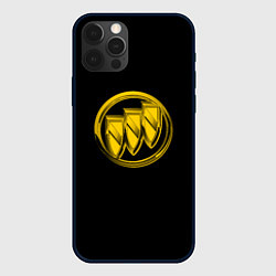 Чехол для iPhone 12 Pro Buick logo yellow, цвет: 3D-черный