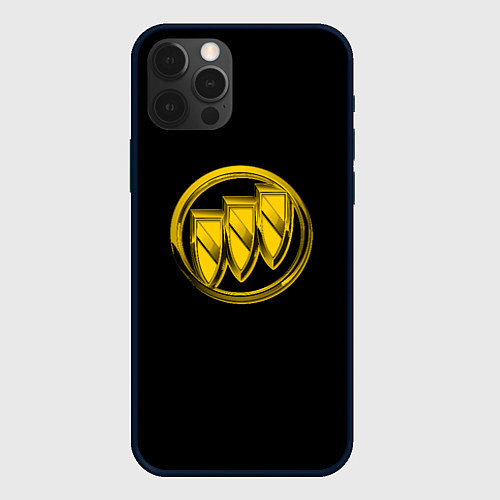 Чехол iPhone 12 Pro Buick logo yellow / 3D-Черный – фото 1