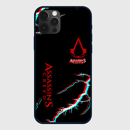 Чехол iPhone 12 Pro Assassins Creed strom / 3D-Черный – фото 1