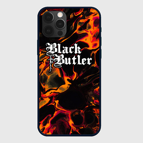 Чехол iPhone 12 Pro Black Butler red lava / 3D-Черный – фото 1