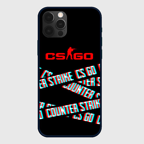 Чехол iPhone 12 Pro Counter strike glitch / 3D-Черный – фото 1