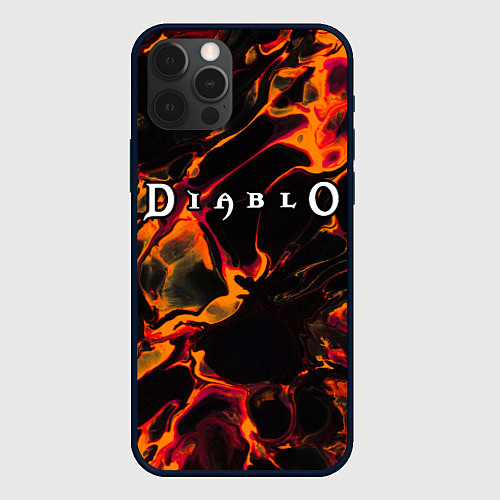 Чехол iPhone 12 Pro Diablo red lava / 3D-Черный – фото 1