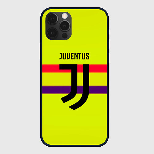 Чехол iPhone 12 Pro Juventus sport line / 3D-Черный – фото 1