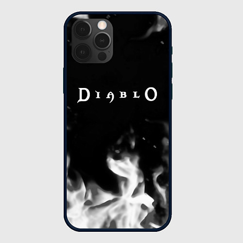 Чехол iPhone 12 Pro Diablo fire black / 3D-Черный – фото 1