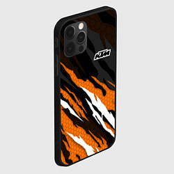 Чехол для iPhone 12 Pro KTM - Рваный гексагон, цвет: 3D-черный — фото 2