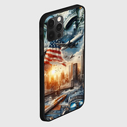 Чехол для iPhone 12 Pro Американский коллаж - нейросеть, цвет: 3D-черный — фото 2