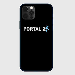 Чехол для iPhone 12 Pro Portal 2 logo, цвет: 3D-черный