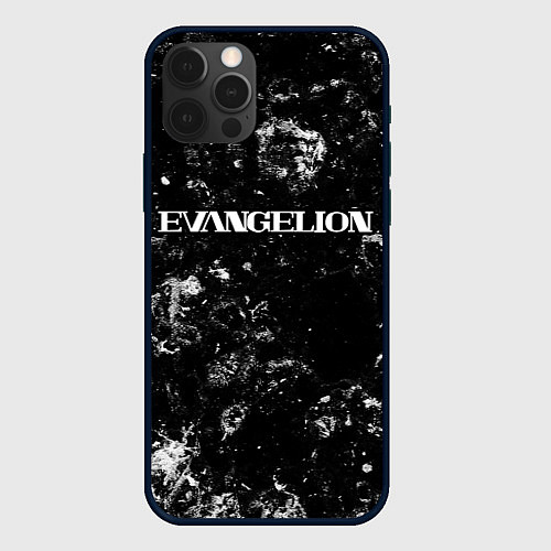 Чехол iPhone 12 Pro Evangelion black ice / 3D-Черный – фото 1