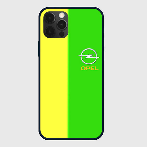 Чехол iPhone 12 Pro Opel текстура / 3D-Черный – фото 1