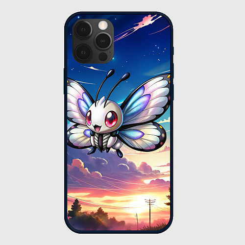 Чехол iPhone 12 Pro Pokemon butterfree / 3D-Черный – фото 1