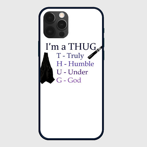 Чехол iPhone 12 Pro Im a thug / 3D-Черный – фото 1