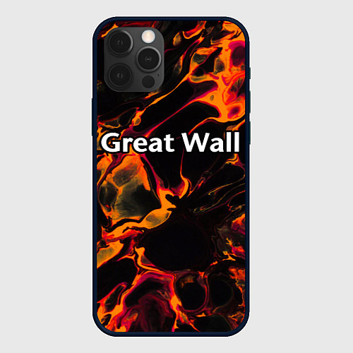 Чехол iPhone 12 Pro Great Wall red lava / 3D-Черный – фото 1