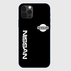 Чехол iPhone 12 Pro Nissan logo white auto