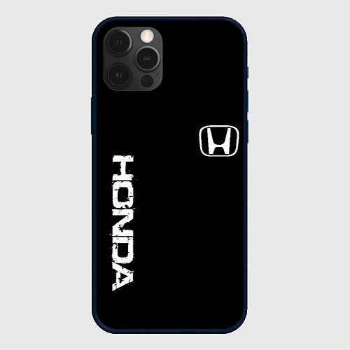 Чехол iPhone 12 Pro Honda white logo auto / 3D-Черный – фото 1