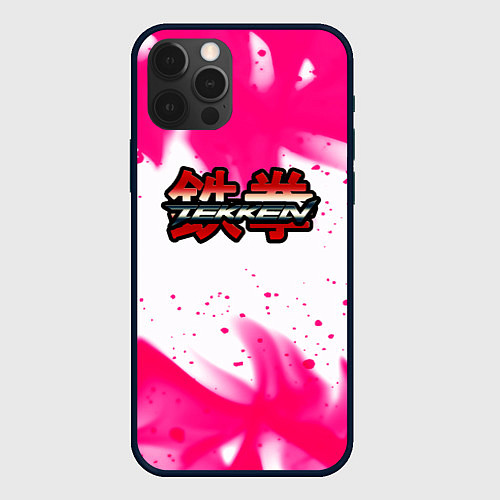 Чехол iPhone 12 Pro Tekken neon flame / 3D-Черный – фото 1