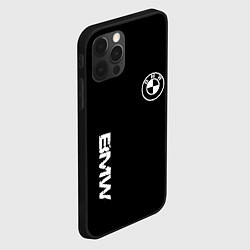 Чехол для iPhone 12 Pro BMW logo white auto, цвет: 3D-черный — фото 2